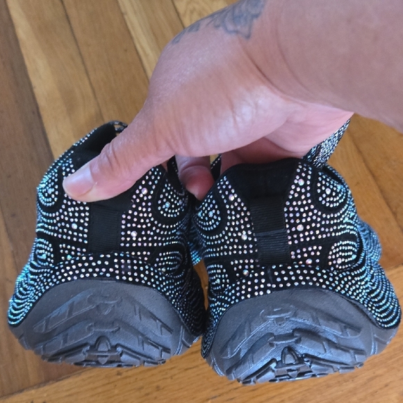 Sparkling Black and Silver Rhinestones Sneakers 🩶 SIZE 10 - Picture 4 of 7